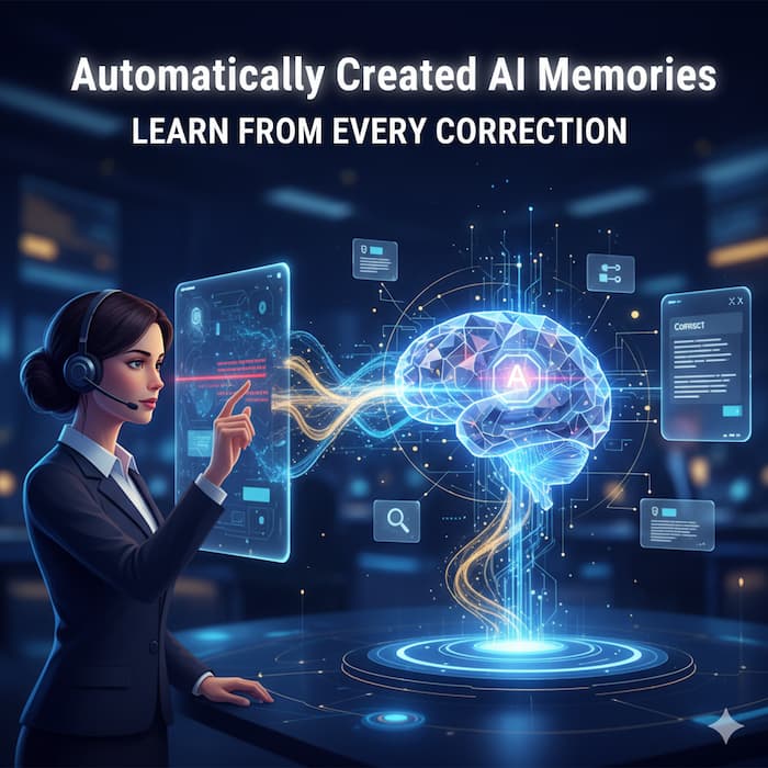 Diagram of AI Autonomic Memory Agent analyzing corrections